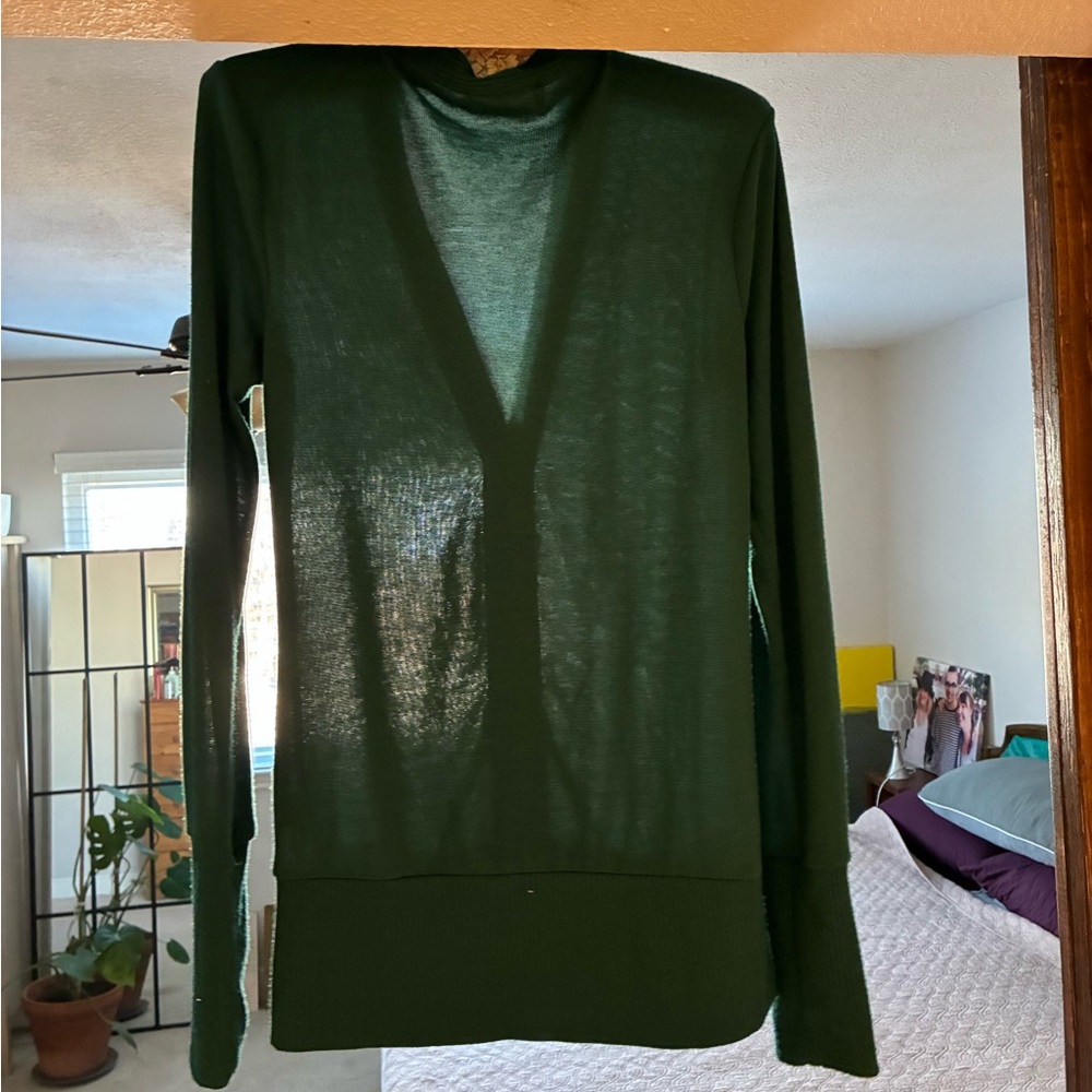 Teal Button-Up Cardigan - Picture 2 of 4